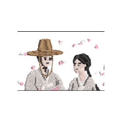 Fichier broderie machine "Couple japonais"