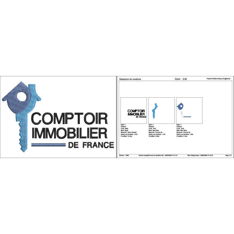 Fichier broderie machine "Logo"