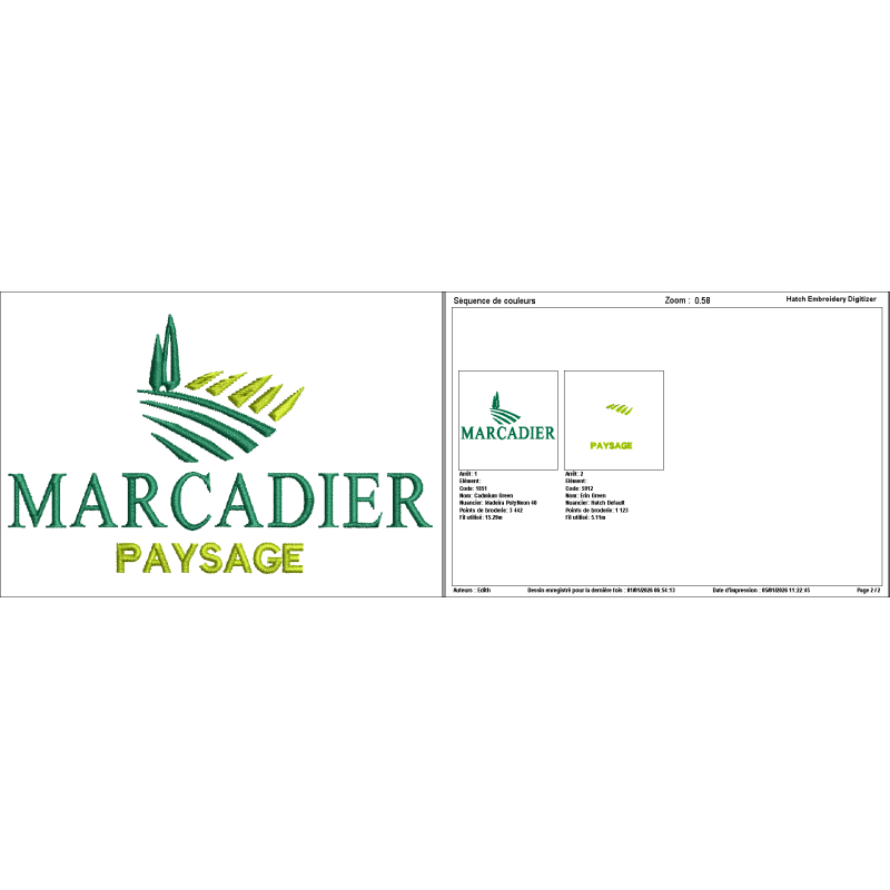 Fichier broderie machine (logo)