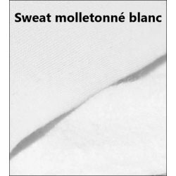 Fin de rouleau - 2m de Tissu sweat uni envers molletonné
