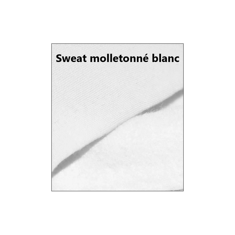 Fin de rouleau - 2m de Tissu sweat uni envers molletonné