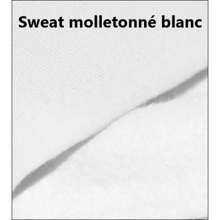 Fin de rouleau - 2m de Tissu sweat uni envers molletonné