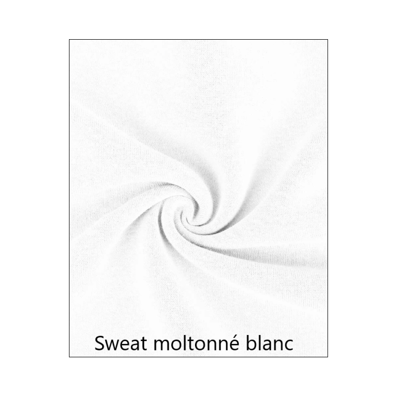 Fin de rouleau - 2m de Tissu sweat uni envers molletonné