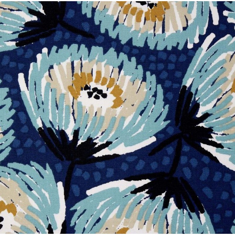 Coupon 2m de tissu1/2 Natté fleurs- 100% coton marque "Domotex"