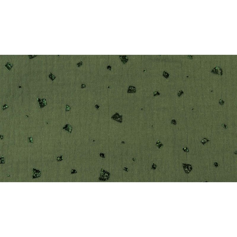 Double gaze effet métallisé Vert kaki