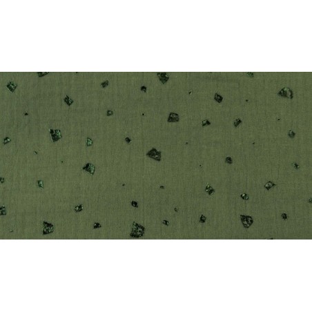 Double gaze effet métallisé Vert kaki
