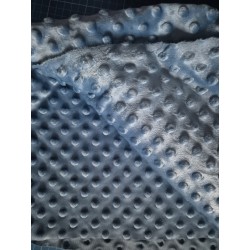 tissu minky gaufré polaire, coloris indigo,