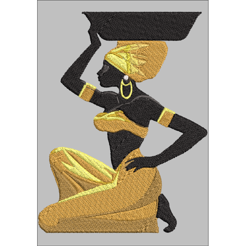motif broderie machine, fichier broderie motif femme, fichier broderie motif femme africaine, fichier broderie motif personnage
