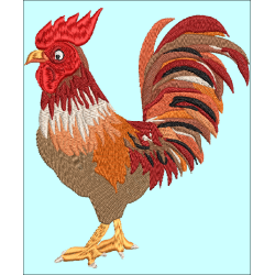 Fichier broderie machine, motif animaux de la ferme, motif coq gaulois, motif animaux de la basse-cour