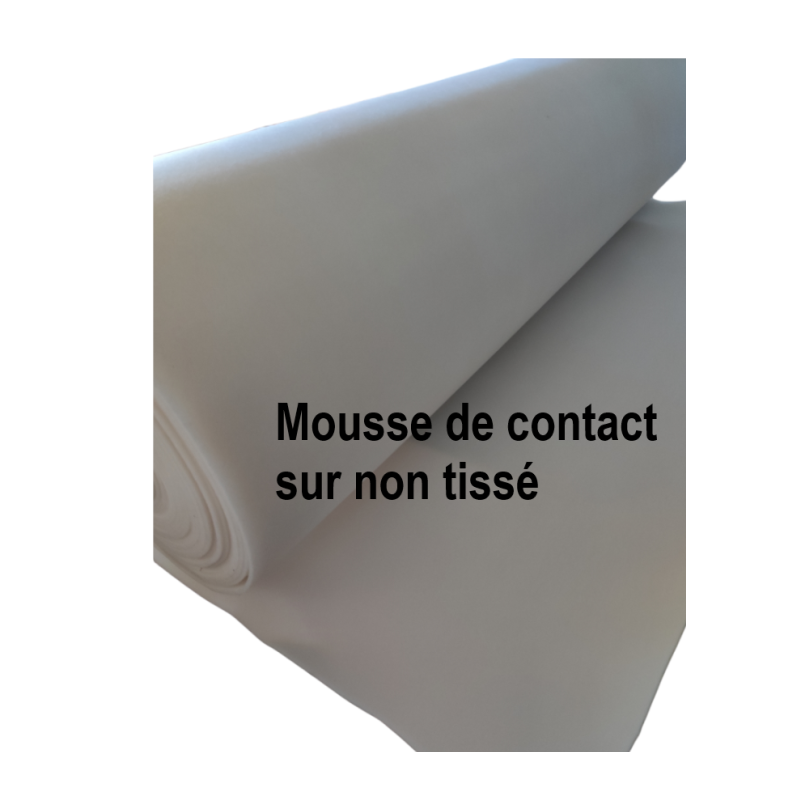 1m de mousse de contact sur non tissé coloris crème