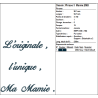 Motif de broderie machine représentant une phrase humour pour Mamie, Mamie unique