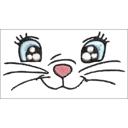 Fichier broderie machine - motif  "Yeux brodés pour doudou"