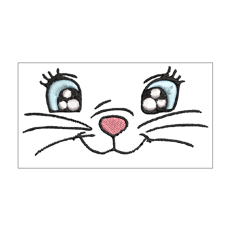 Fichier broderie machine - motif  "Yeux brodés pour doudou"