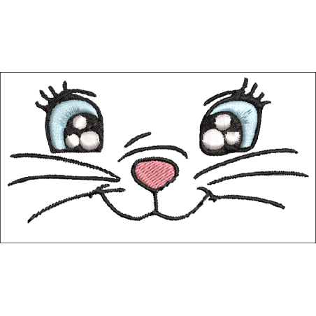 Fichier broderie machine - motif  "Yeux brodés pour doudou"