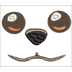 Fichier broderie machine - motif  "Yeux brodés pour doudou"