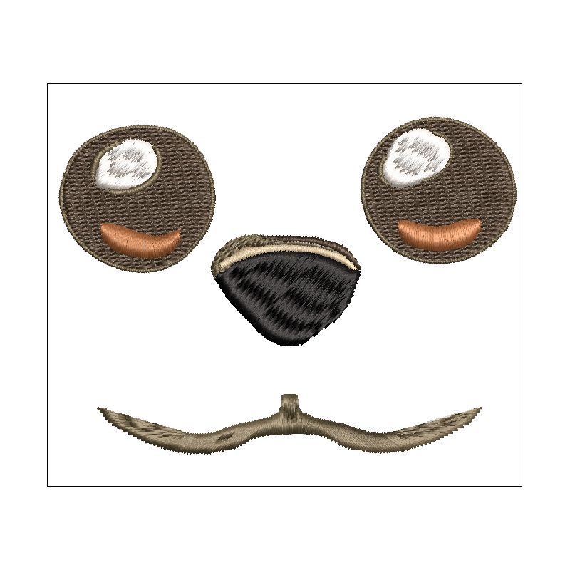 Fichier broderie machine - motif  "Yeux brodés pour doudou"