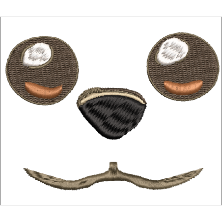 Fichier broderie machine - motif  "Yeux brodés pour doudou"