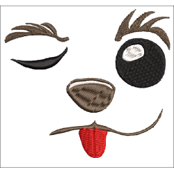 Fichier broderie machine - motif  "Yeux brodés pour doudou"