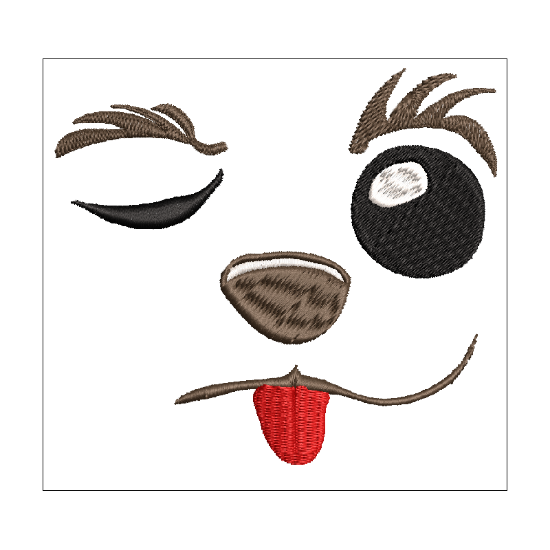 Fichier broderie machine - motif  "Yeux brodés pour doudou"