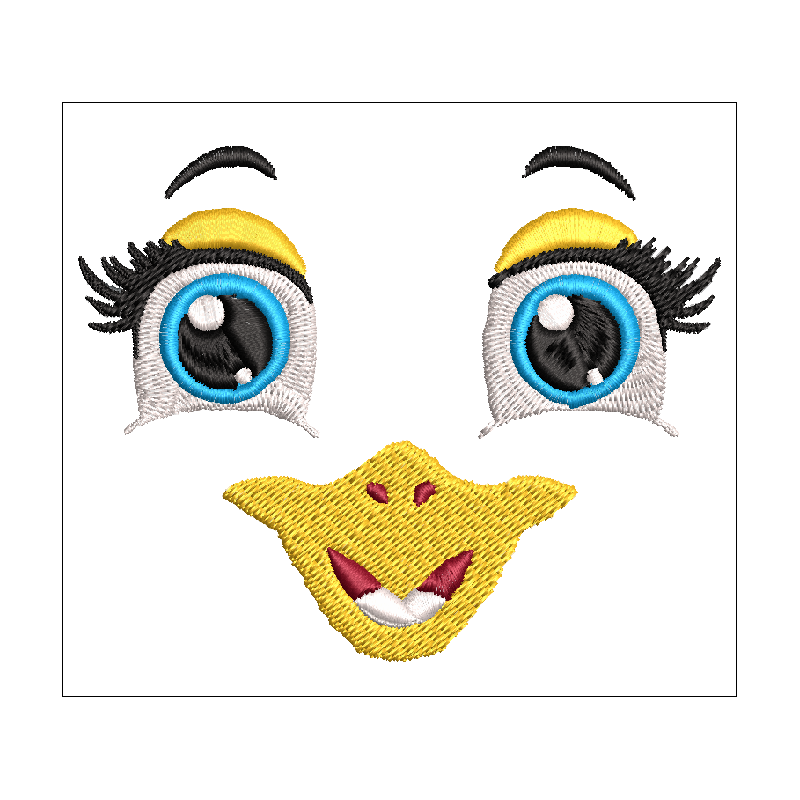 Fichier broderie machine - motif  "Yeux brodés pour doudou"