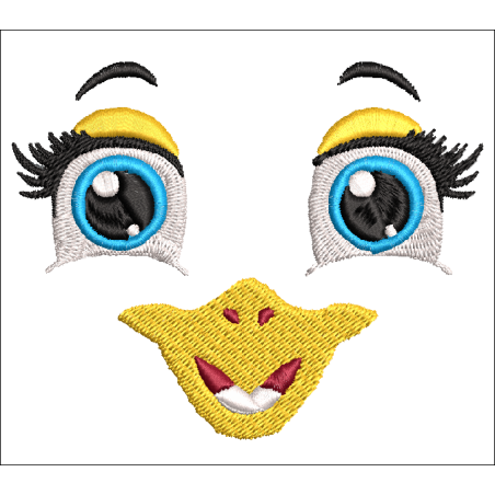 Fichier broderie machine - motif  "Yeux brodés pour doudou"