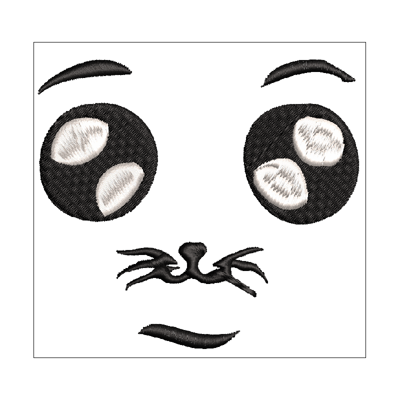 Fichier broderie machine - motif  "Yeux brodés pour doudou"