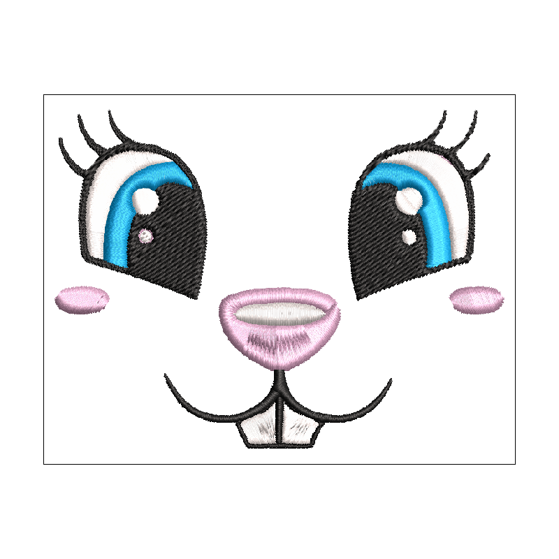 Fichier broderie machine - motif  "Yeux brodés pour doudou"