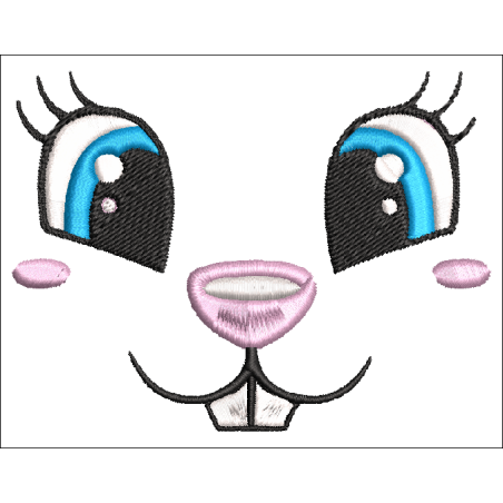 Fichier broderie machine - motif  "Yeux brodés pour doudou"