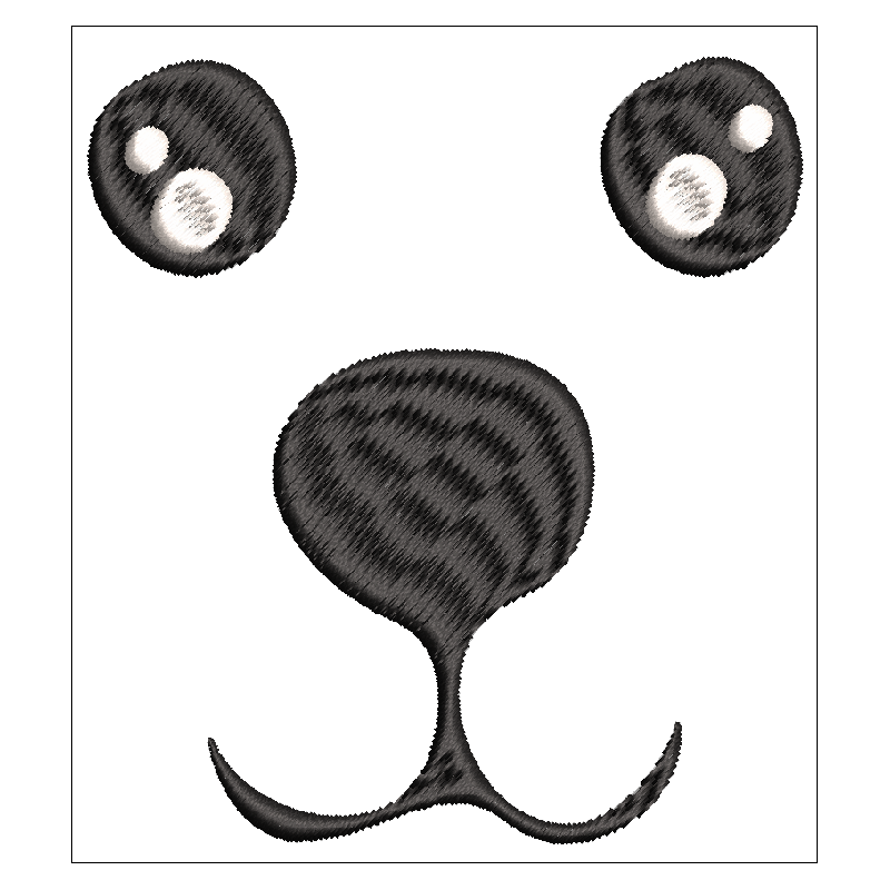 Fichier broderie machine - motif  "Yeux brodés pour doudou"