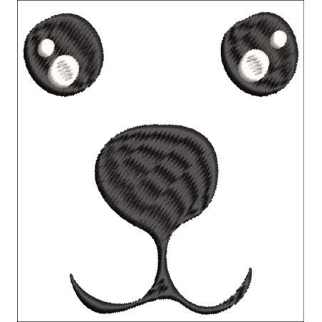 Fichier broderie machine - motif  "Yeux brodés pour doudou"