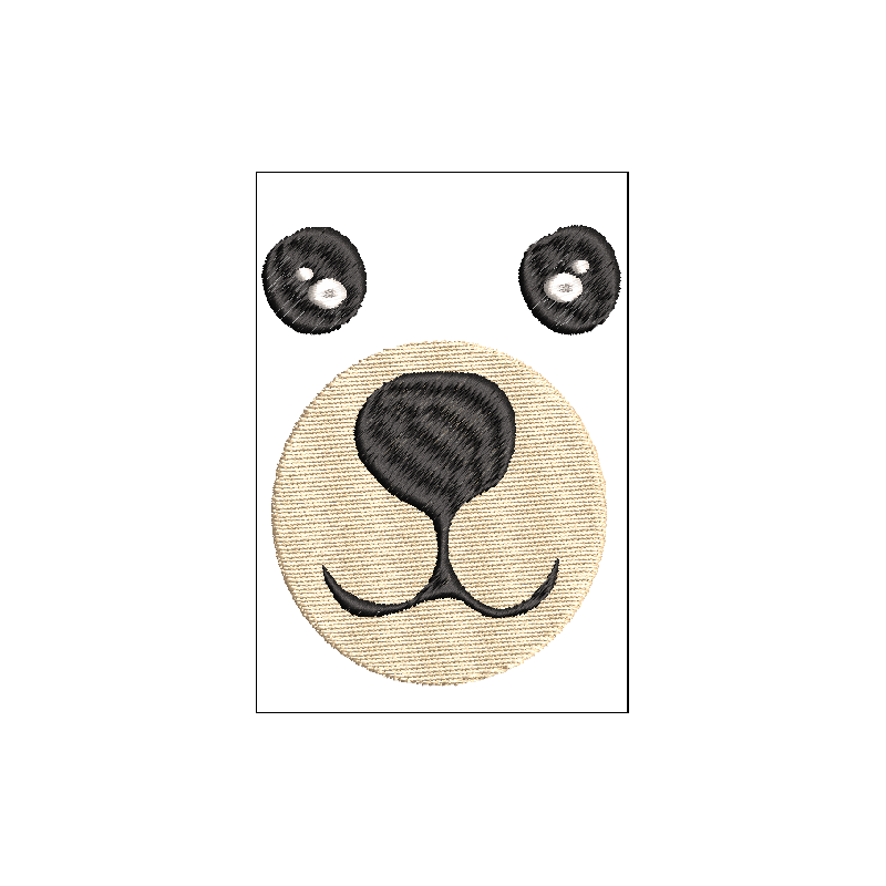 Fichier broderie machine - motif  "Yeux brodés pour doudou"