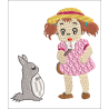 broderie machine - motif  "Totoro et Satsuki"
