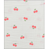 Double gaze imprimée " cerises"