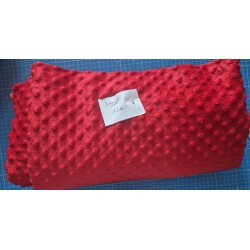 Fin de rouleau 3.40m Minky polaire rouge