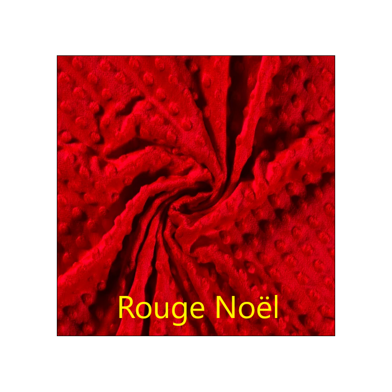 Fin de rouleau 3.40m Minky polaire rouge