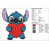 Fichier broderie machine - motif  "Stitch  coeur"