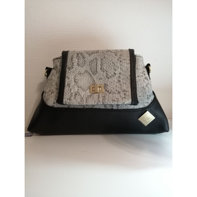 Sac  gris et noir de face