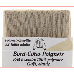 Bord cote poignets ou chevilles coloris creme