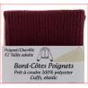 Bord cote poignets ou chevilles coloris bordeaux