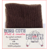 Bord cote poignets ou chevilles coloris marron chocolat