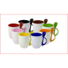 TASSE  ET CUILLERE COULEUR INTERIEURE SUBLIMATION